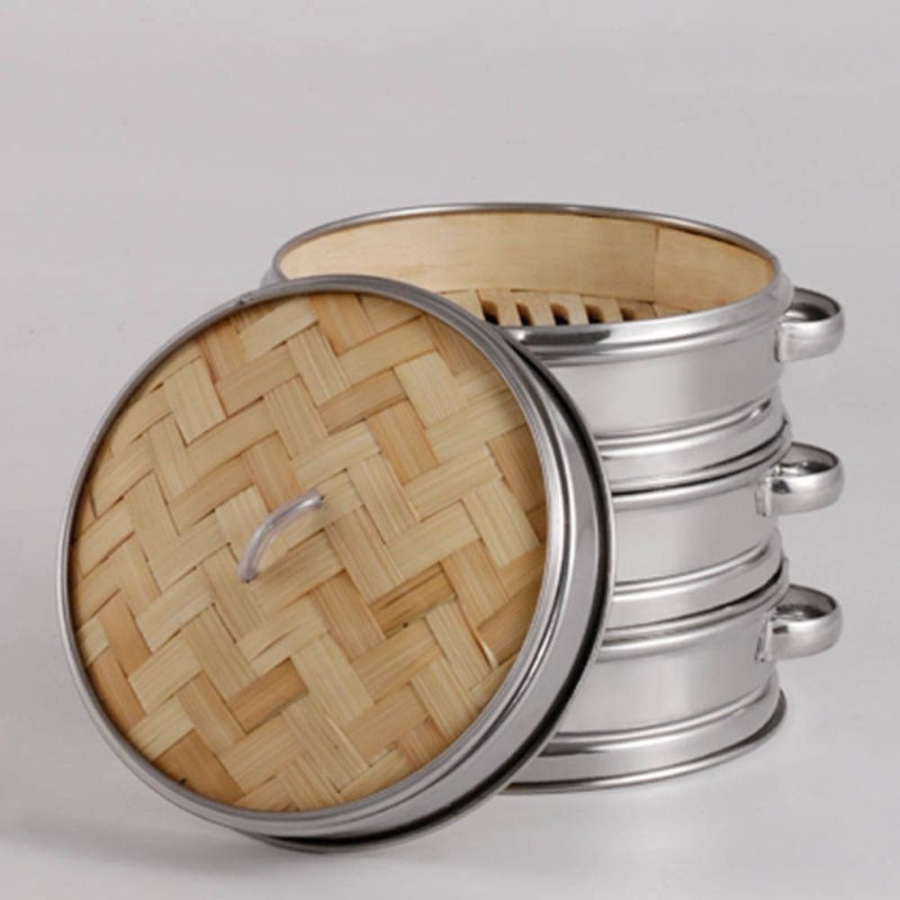 Food Snacks Basket - 竹と竹の蒸し器,ステンレス鋼,天然スナックバスケット,中国の食品ツール,織り,新品