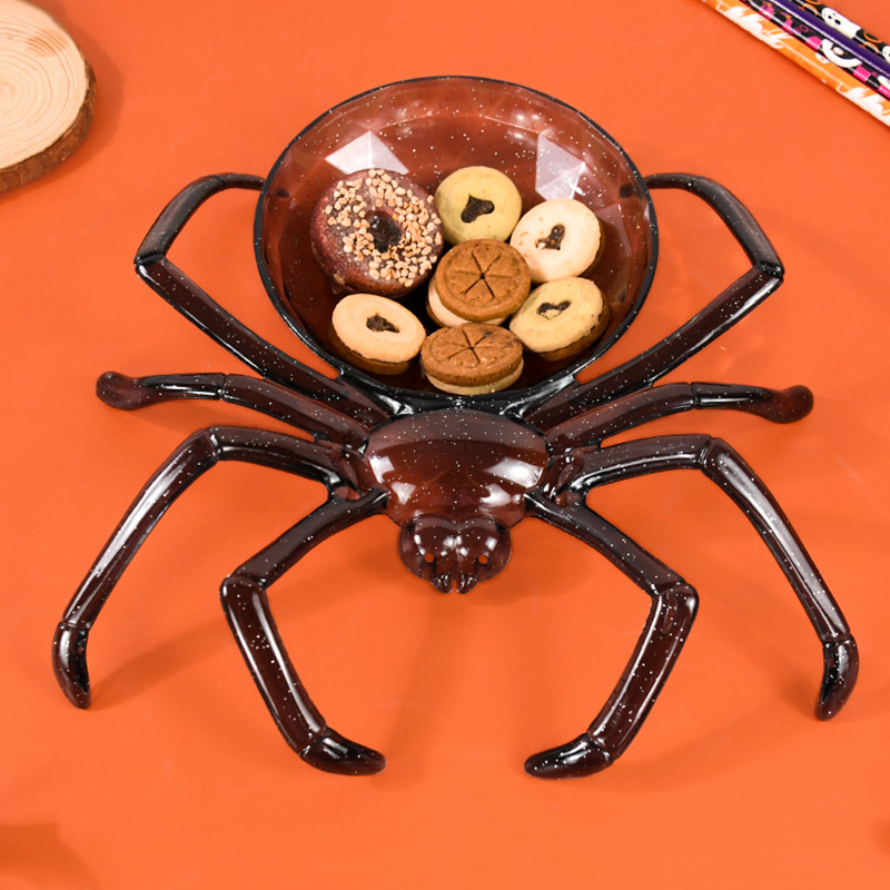 ハロウィンスパイダー型ボウルフルーツプレートフードトレイキャ - Food Snacks Basket のレビューと価格