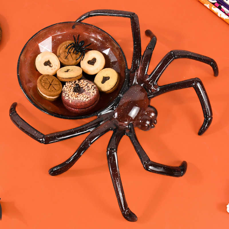 ハロウィンスパイダー型ボウルフルーツプレートフードトレイキャ - Food Snacks Basket のレビューと価格