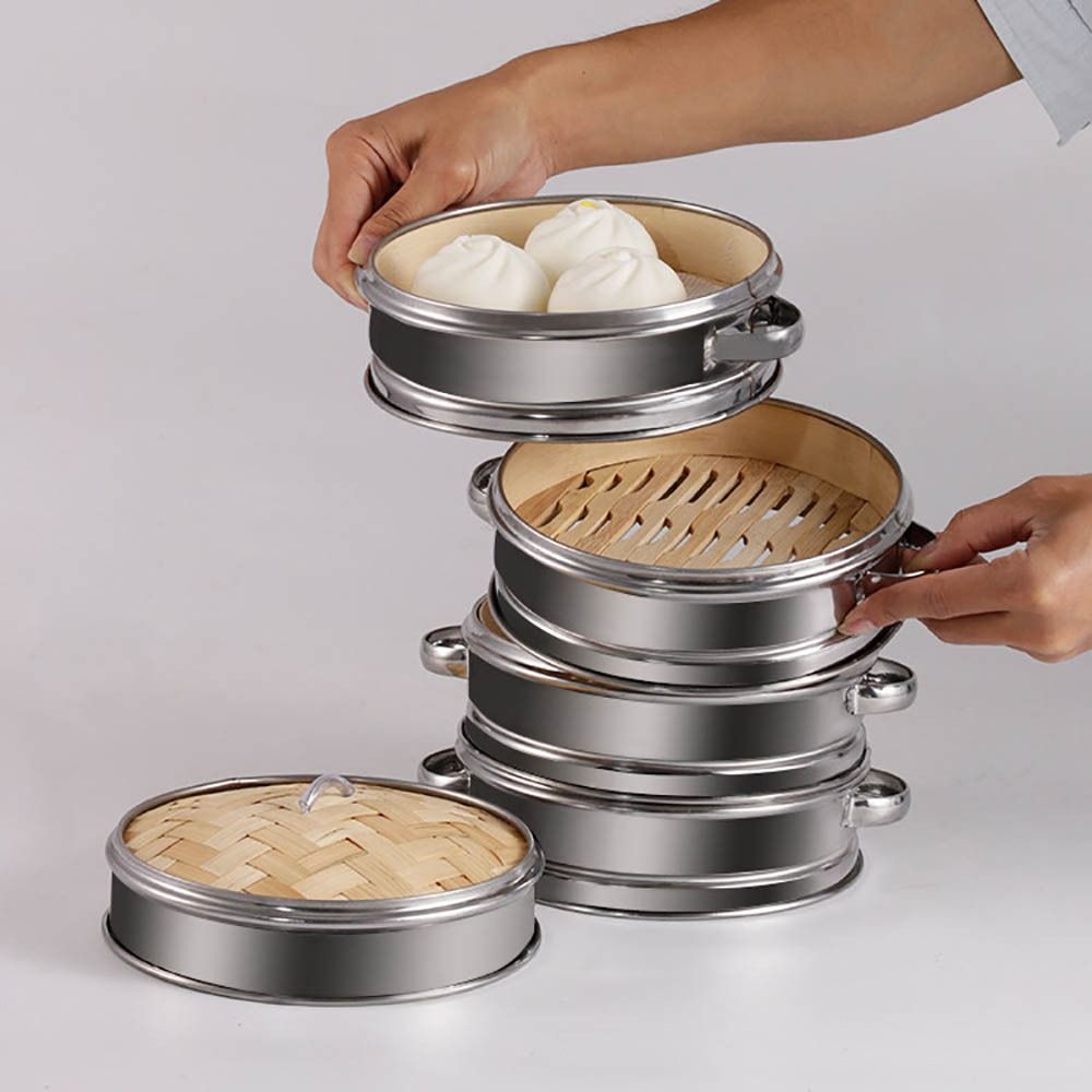 竹と竹の蒸し器,ステンレス鋼,天然スナックバスケット,中国の - Food Snacks Basket のレビューと価格