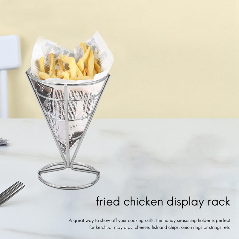 4個入り フライドポテトスタンド コーン型バスケット フライ - Food Snacks Basket のレビューと価格