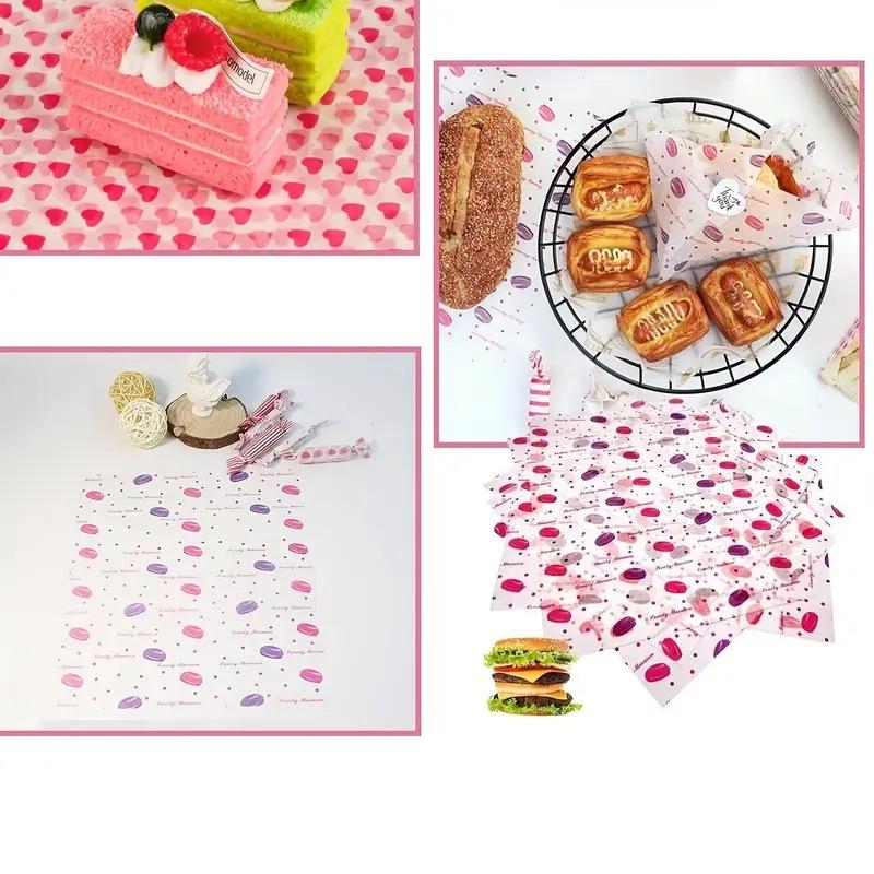 50 個のカラフルな模様の耐油紙食品バスケットライナーワック - Food Snacks Basket のレビューと価格