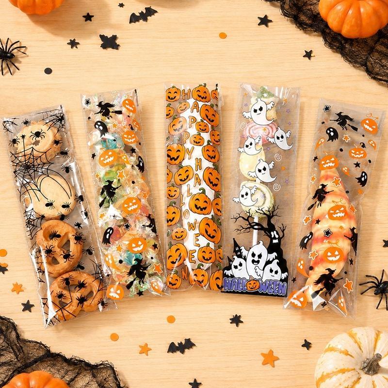 50/100枚 ハロウィン用粘着性バッグ パンプキンとゴース - Food & Snacks Pdf のレビューと価格
