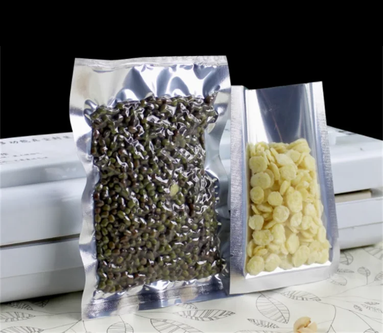 100枚入り シルバー光沢フラットポーチ - 真空シーリング - Food Snacks For School のレビューと価格
